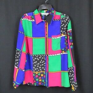 Vintage SK & Company Muti-colored Button Down Dress Shirt Sz. 10